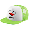 Adult Soft Trucker Hat with Mesh GREEN/WHITE (POLYESTER, ADULT, ONE SIZE)