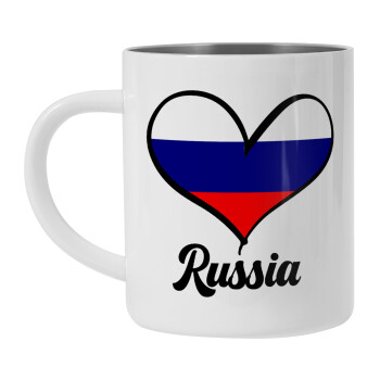 Russia flag, Mug Stainless steel double wall 450ml