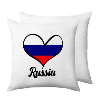 Russia flag, Sofa cushion 40x40cm includes filling