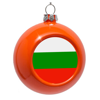 Bulgaria flag, Orange Christmas tree ornament bauble 8cm