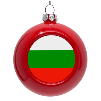 Bulgaria flag, Red Christmas tree ornament bauble 8cm