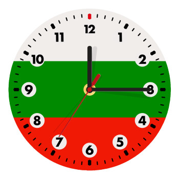 Bulgaria flag, Ρολόι τοίχου ξύλινο (20cm)