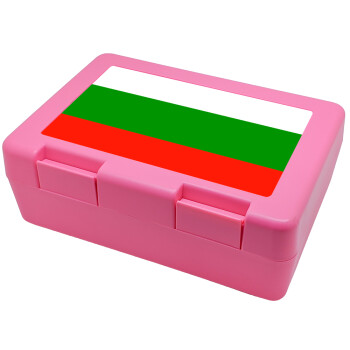 Bulgaria flag, Παιδικό δοχείο κολατσιού ΡΟΖ 185x128x65mm (BPA free πλαστικό)