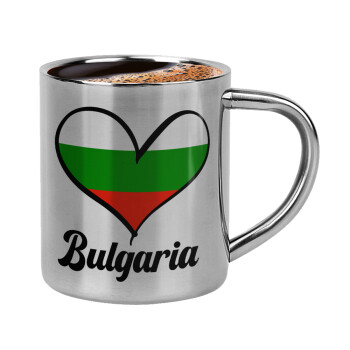 Bulgaria flag, Double-wall metal cup for espresso (220ml)