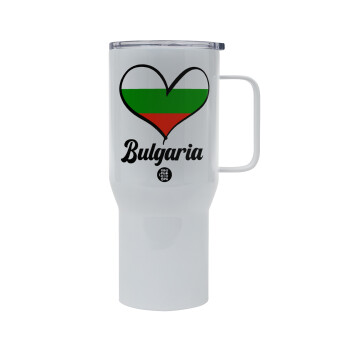 Bulgaria flag, Tumbler με καπάκι, διπλού τοιχώματος (θερμό) 750L