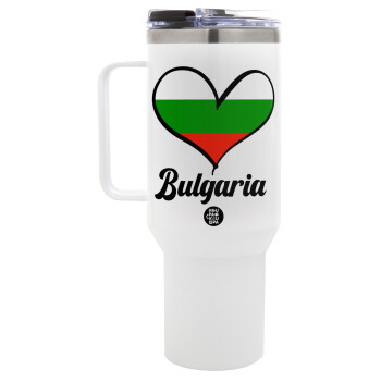 Bulgaria flag, Mega Stainless steel Tumbler with lid, double wall 1,2L