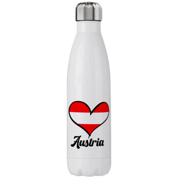 Austria flag, Stainless steel, double-walled, 750ml