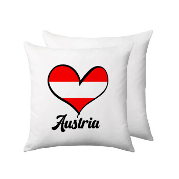 Austria flag, Sofa cushion 40x40cm includes filling