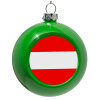 Green Christmas tree ornament bauble 8cm