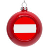 Red Christmas tree ornament bauble 8cm