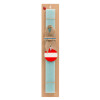 Easter Set, wooden keychain & aromatic flat Easter candle (30cm) (TURQUOISE)