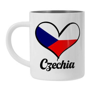 Czechia flag, Mug Stainless steel double wall 300ml