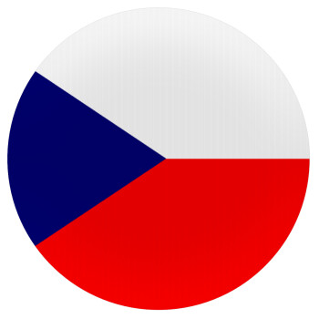Czechia flag, Mousepad Round 20cm
