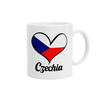 Czechia flag, Ceramic coffee mug, 330ml (1pcs)