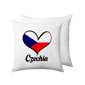Czechia flag, Sofa cushion 40x40cm includes filling