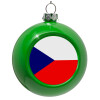 Green Christmas tree ornament bauble 8cm