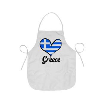 Greece flag, Chef Apron Short Full Length Adult (63x75cm)