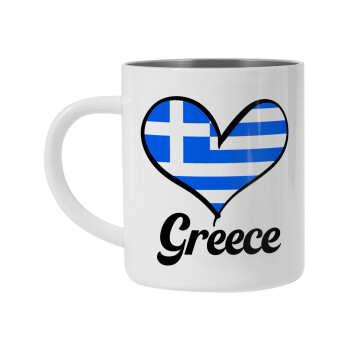 Greece flag, Mug Stainless steel double wall 450ml