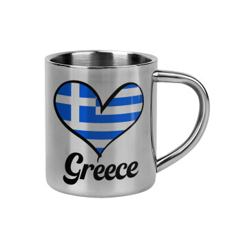 Greece flag, Mug Stainless steel double wall 300ml