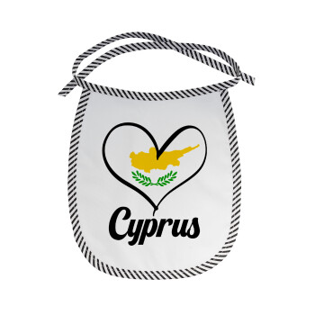 Cyprus flag, Σαλιάρα μωρού αλέκιαστη με κορδόνι Μαύρη