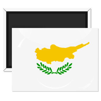 Cyprus flag, Ορθογώνιο μαγνητάκι ψυγείου διάστασης 9x6cm