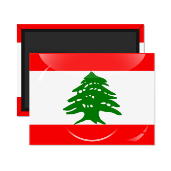 Lebanon flag, Ορθογώνιο μαγνητάκι ψυγείου διάστασης 9x6cm
