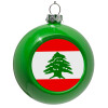 Green Christmas tree ornament bauble 8cm