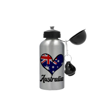 Australia flag, Metallic water jug, Silver, aluminum 500ml
