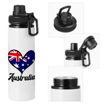 Australia flag, Μεταλλικό παγούρι νερού με καπάκι ασφαλείας, αλουμινίου 850ml