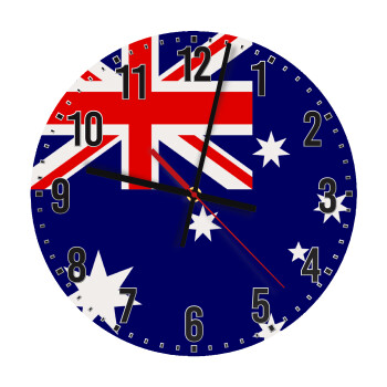 Australia flag, Ρολόι τοίχου ξύλινο (30cm)