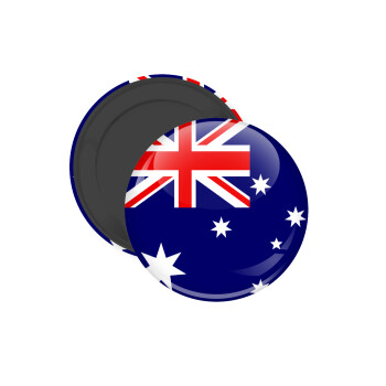 Australia flag, Μαγνητάκι ψυγείου στρογγυλό διάστασης 5cm