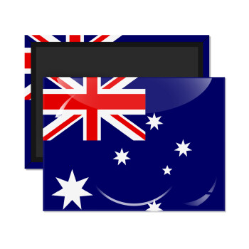Australia flag, Ορθογώνιο μαγνητάκι ψυγείου διάστασης 9x6cm