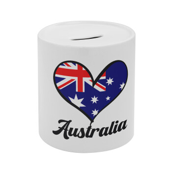 Australia flag, Κουμπαράς πορσελάνης με τάπα