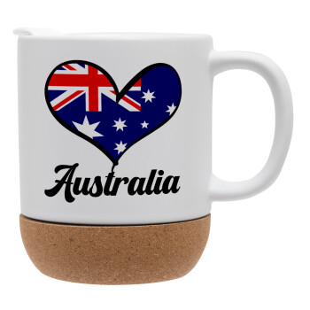 Australia flag, Ceramic coffee mug Cork (MAT), 330ml (1pcs)