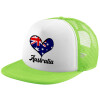 Child's Soft Trucker Hat with Green/White Mesh (POLYESTER, CHILDREN'S, ONE SIZE)