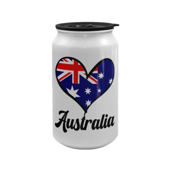 Australia flag, Κούπα ταξιδιού μεταλλική με καπάκι (tin-can) 500ml
