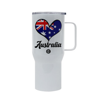 Australia flag, Mega Stainless steel Tumbler with lid, double wall 750L