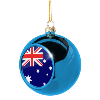 Australia flag, Blue Christmas tree ball ornament 8cm