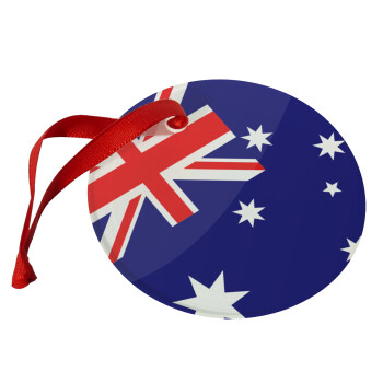 Australia flag, Christmas ornament glass 9cm