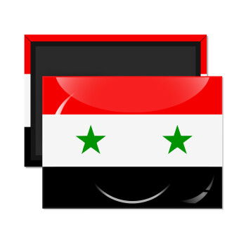 Syria flag, Ορθογώνιο μαγνητάκι ψυγείου διάστασης 9x6cm