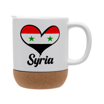 Syria flag, Ceramic coffee mug Cork (MAT), 330ml (1pcs)