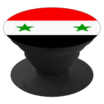 Syria flag, Phone Holders Stand  Black Hand-held Mobile Phone Holder