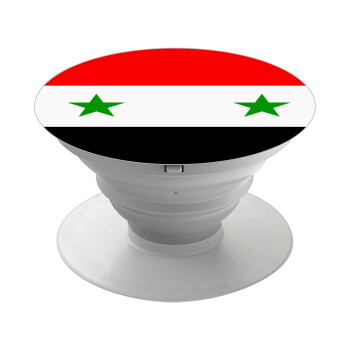 Syria flag, Phone Holders Stand  White Hand-held Mobile Phone Holder