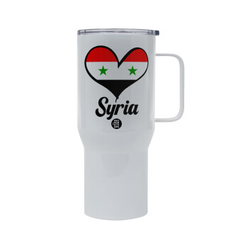 Syria flag, Mega Stainless steel Tumbler with lid, double wall 750L