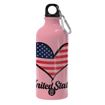 USA flag, Water bottle 600ml