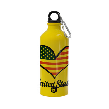 USA flag, Water bottle 600ml