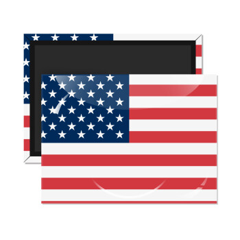 USA flag, Ορθογώνιο μαγνητάκι ψυγείου διάστασης 9x6cm