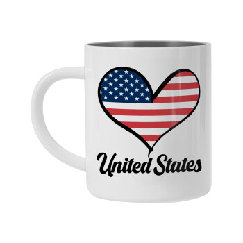 USA flag, Mug Stainless steel double wall 450ml