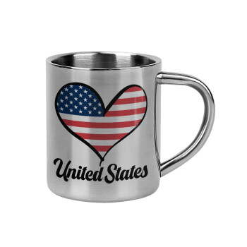 USA flag, Mug Stainless steel double wall 300ml