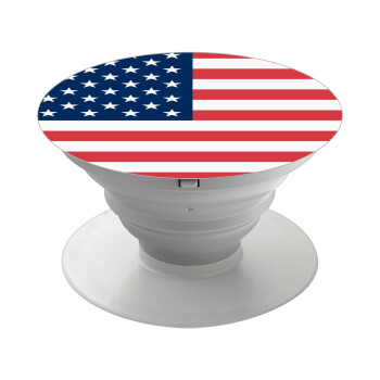USA flag, Phone Holders Stand  Λευκό Βάση Στήριξης Κινητού στο Χέρι